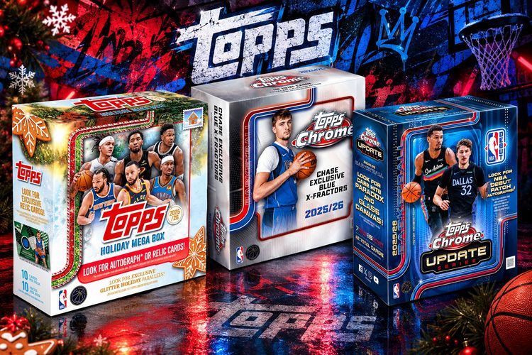 Topps Holiday Mega Box And Topps Chrome Basketball Card Boxes